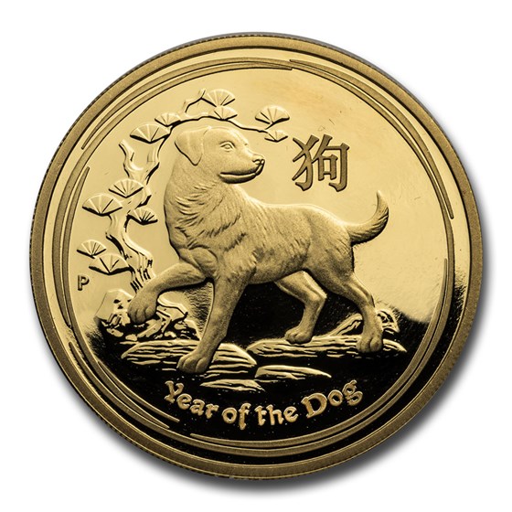 2018 Australia 1 oz Gold Lunar Dog Proof (w/box & COA) 2018 Australia 1 oz Gold Lunar Dog Proof (w/box & COA)